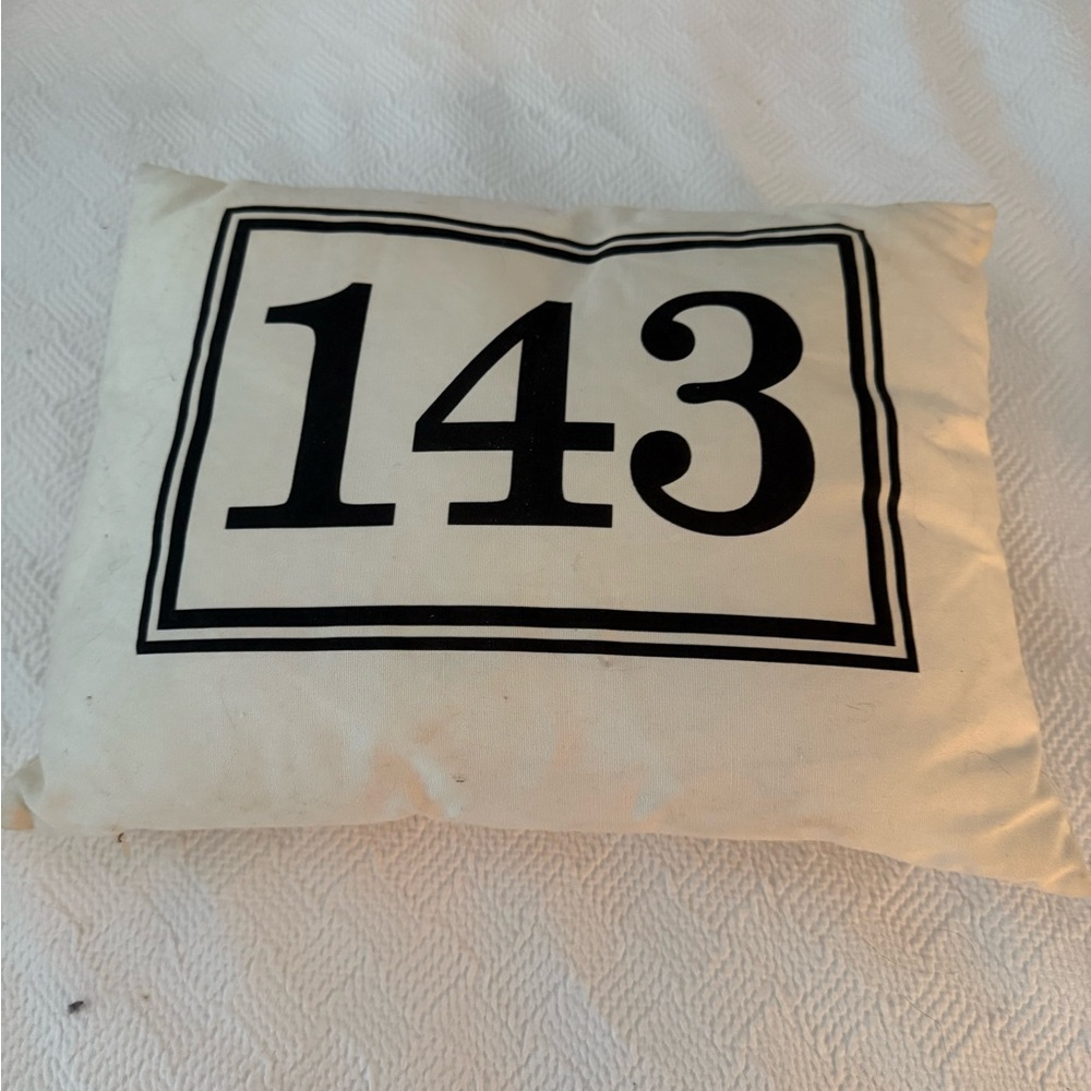 Decorative Pillow with Number Print